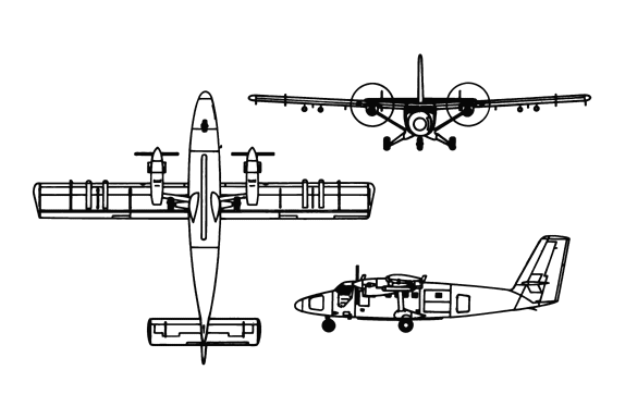 CC-138 Twin Otter 3 view profile